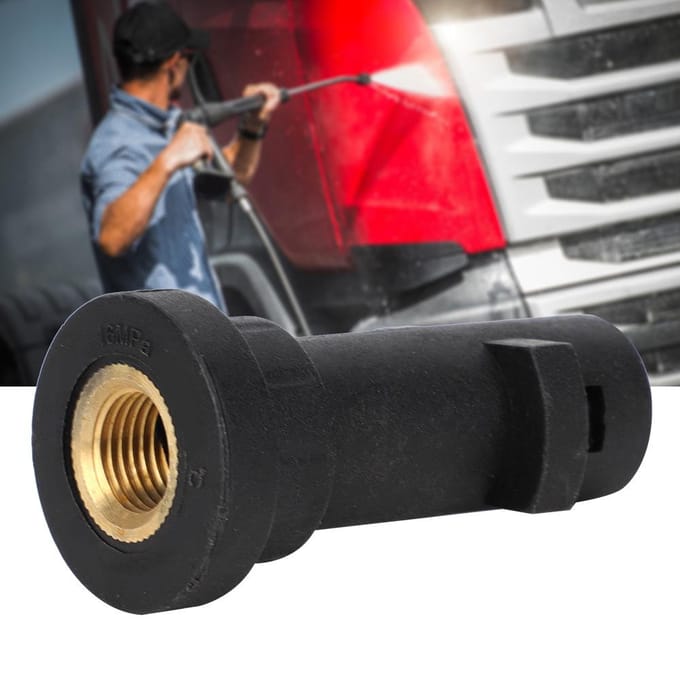G14 Watermondstukadapter Hogedrukreiniger Mondstukkoppeling Geschikt voor Karcher K2~K7 black