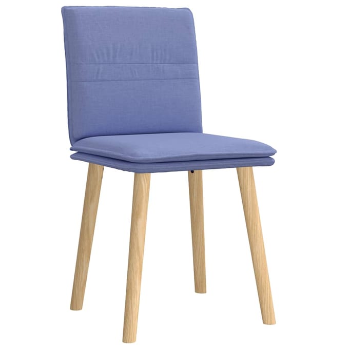 vidaXL - Eetkamerstoelen - 2 - st - stof - jeansblauw