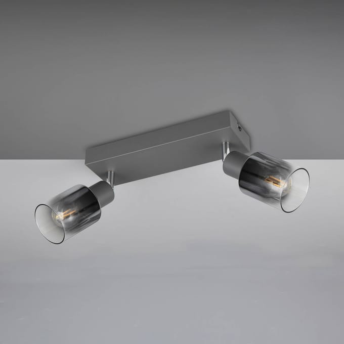 Reality Leuchten Cadiz plafondspot, 2-lamps, E14, antraciet