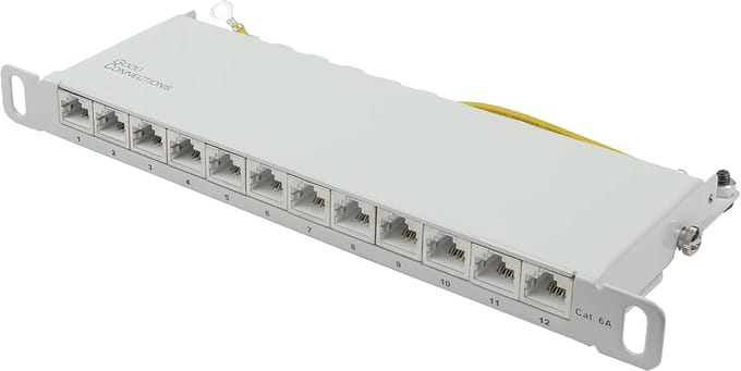 10 Inch CAT6 Patchpaneel 8 Poorten Afgeschermd voor Netwerkkast