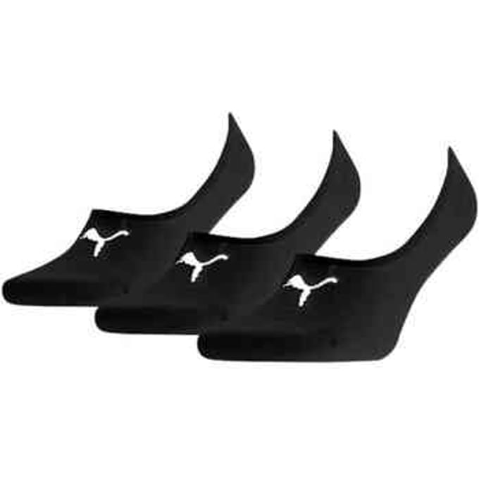 PUMA Footie Sokken - 3 pack - Zwart - Maat 43-46