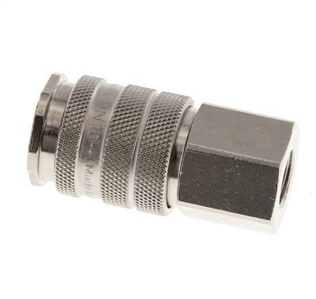 Vernikkeld Messing DN 10 Luchtkoppeling Snelkoppeling G 1/4 inch Binnendraad - CLS10-F-BN-014