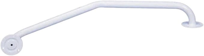 Gebogen Leuning - Trapleuning Wandmontage - Veilig Lopen - Duurzame Epoxy Afwerking - 720mm - Wit