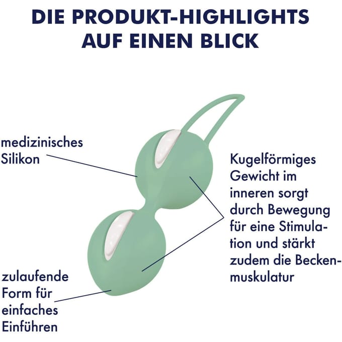FUN FACTORY Smartballs Duo Kegel Balls White/pistachio