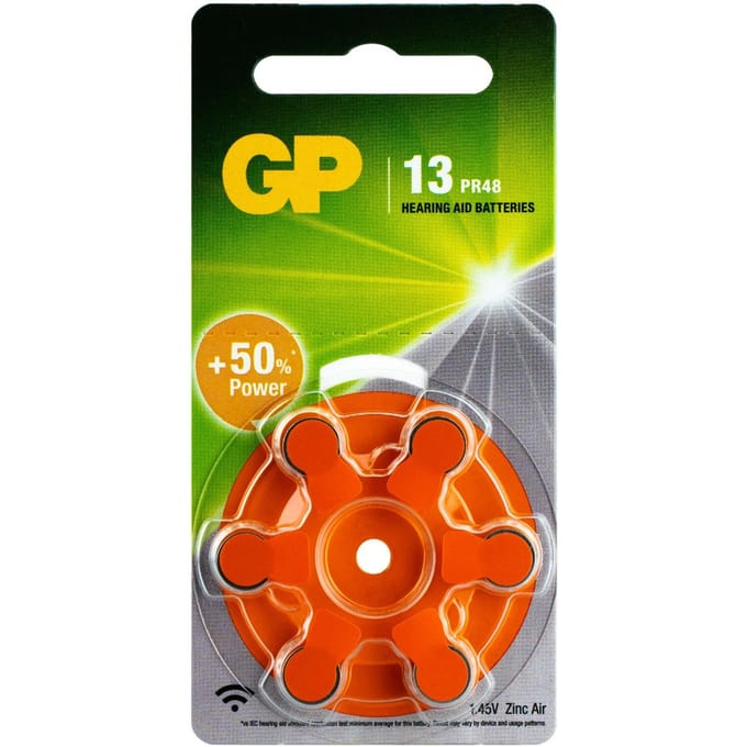 GP ZA13 Hoorapparaat Batterij Type 13 (6-pack)
