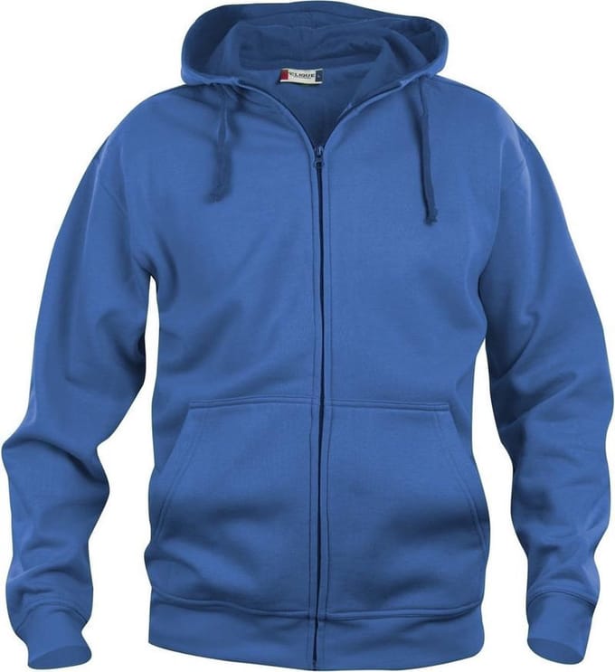 Basic hoody full zip kobalt xs