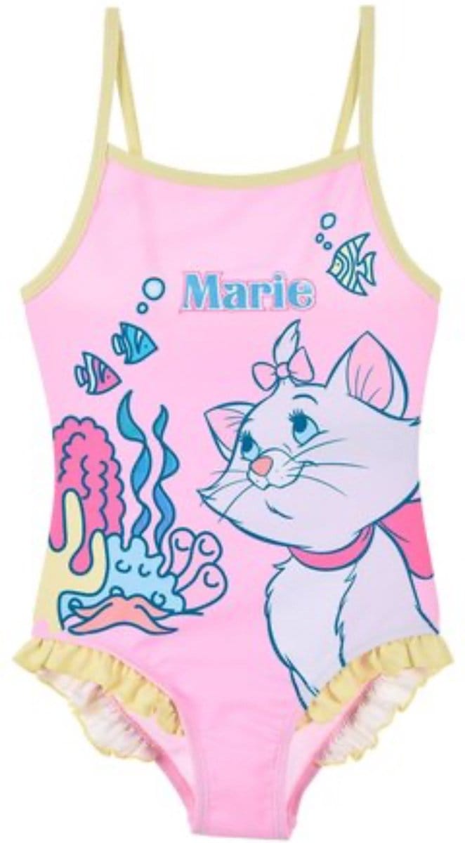 Disney Aristocats Badpak - Marie - Roze/Lime - Maat 110 (5 jaar)