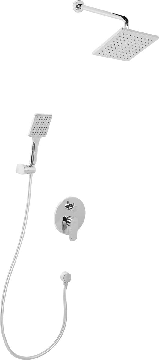 GUARATUBA - Ingebouwde doucheset met regendouche - Zilver - Messing