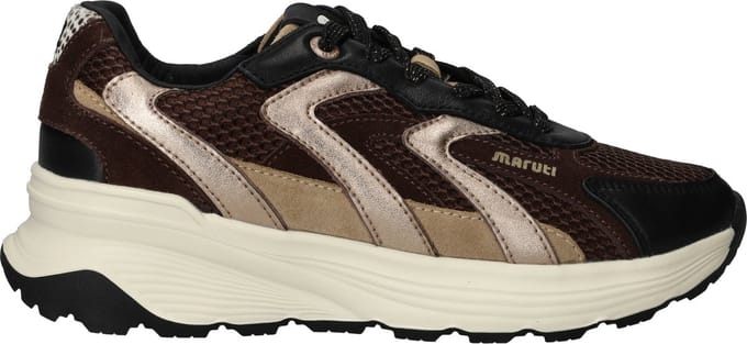 Maruti Dora Sneakers Dames - Leren Sneaker - Bruin - Maat 43