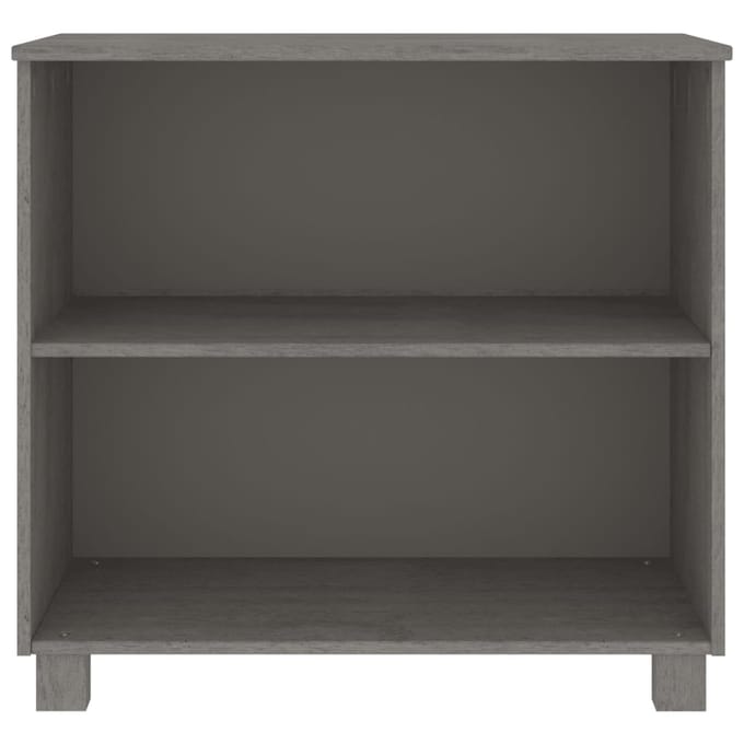 vidaXL - Dressoir - HAMAR - 85x35x80 - cm - massief - grenenhout - lichtgrijs