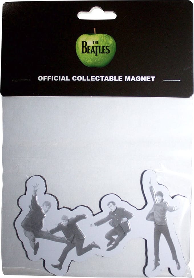 The Beatles - Jump Photo Embossed Koelkastmagneet - Wit
