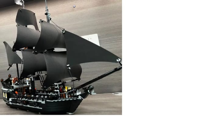 piratenboot - bouwstenen - piratenschip