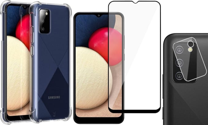 Hoesje geschikt voor iPhone 15 Pro Max - Screenprotector FullGuard & Camera Lens Screen Protector - Back Cover Case ShockGuard Transparant