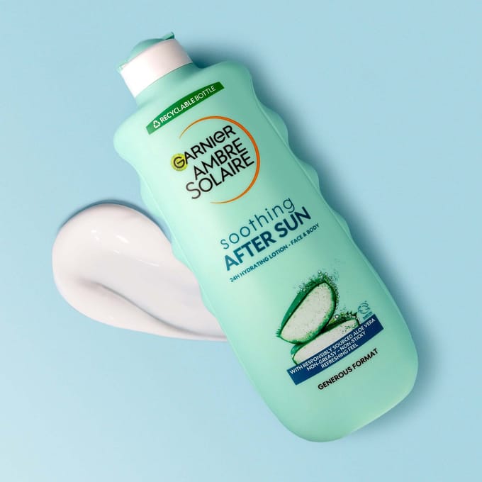 Garnier Ambre Solaire After Sun Lotion For Face & Body With Aloe Vera, 175ml