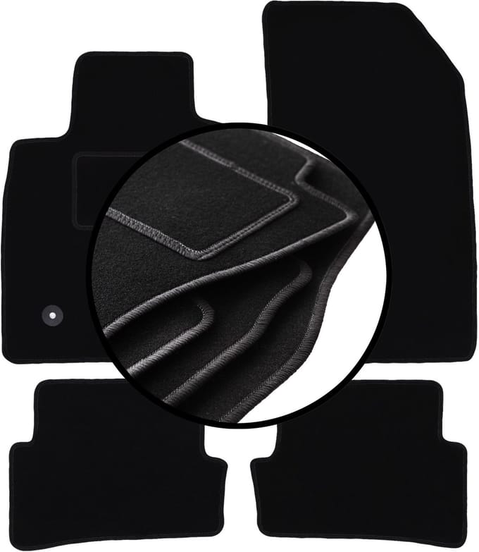 Complete set veloursmatten voor: Renault Clio III Grandtour, stationwagen, hatchback (2005-2012)