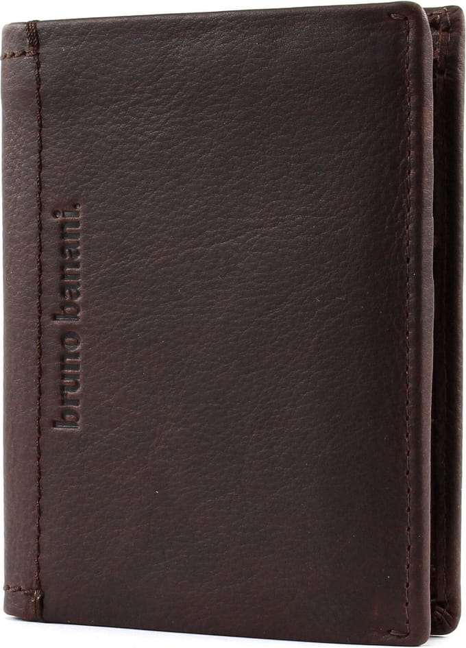 bruno banani Leren Portemonnee Arizona Wallet High with Flap Brown Bruine