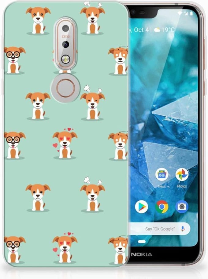 Nokia 7.1 TPU Hoesje Pups