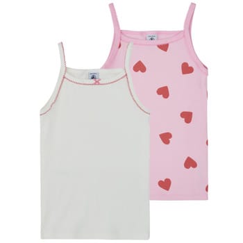 Top Petit Bateau 2 CHEMISES BRETELLES