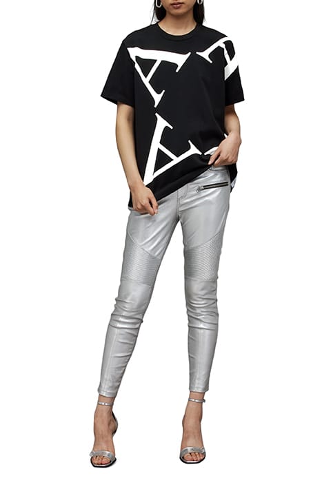 AllSaints Astar Bf Tee Black/white Taglia: XS | Maglie Sportivi Outlet | Donna | Nero