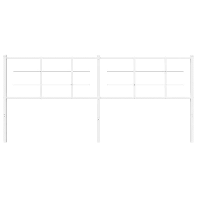 vidaXL - Vervangend - hoofdbord - 200 - cm - metaal - wit