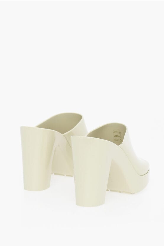 Rubberen GLEAM sandalen met hak 10 cm in wit
