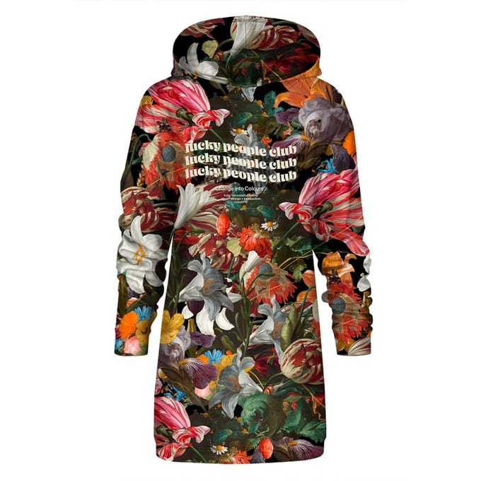 "Lucky People Club" Oversize hoodiejurk