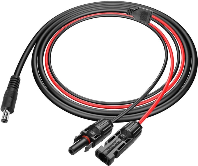 Verlengkabel Zonnepaneel naar DC 5.5x2.1mm Stekker 14 AWG Oplader Adapter