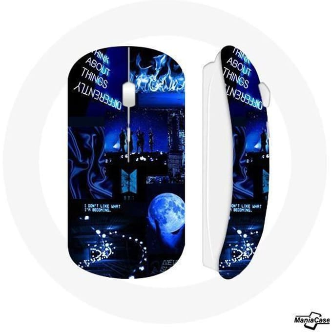 Draadloze Muis - BTS - Black Swan - Kleur Blauw - Wifi USB-stick - Compatibel met Mac en PC