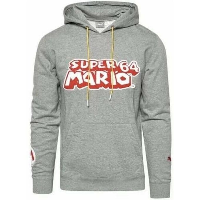 Puma x Super Mario Nintendo Pullover Lange Mouw Grijs Heren Hoodie 589098 01