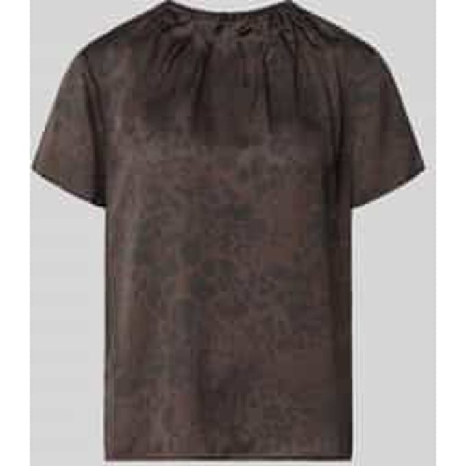 Regular fit blouse met korte mouwen met plooidetail
