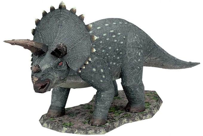 3D Metal Model Triceratops - Merkloos Bouwpakket