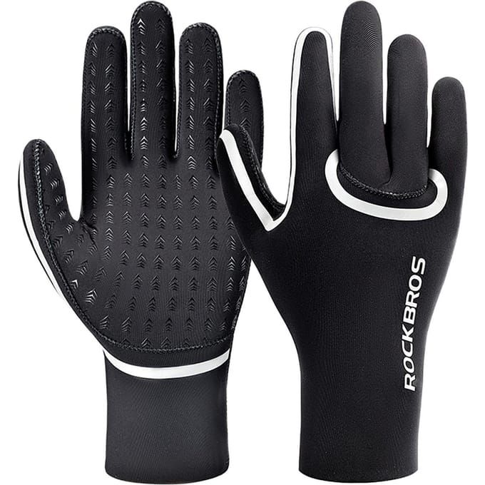 Rockbros full waterproof cycling gloves size: S/M - black