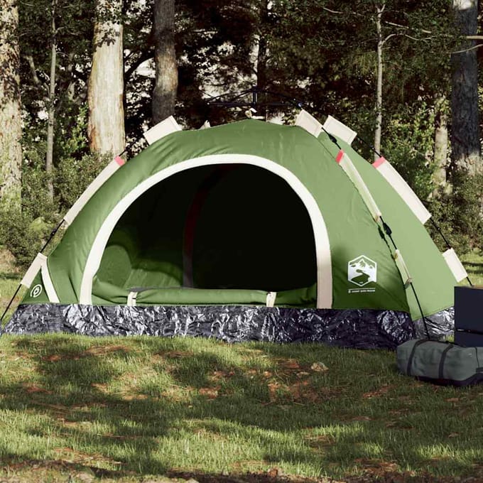 vidaXL - Tent - 4-persoons - snelontgrendeling - groen