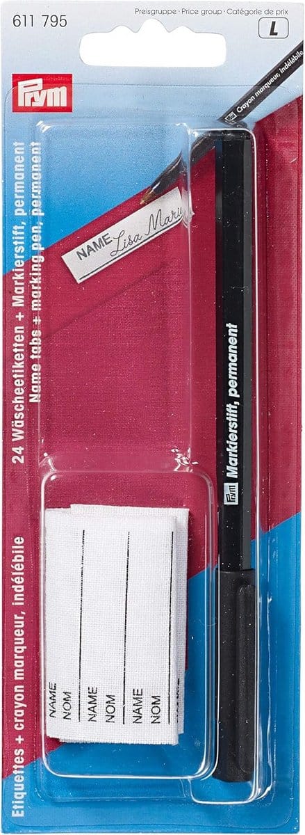 Strijklabels voor Kleding met Stift - Wasbestendig Naamlabel Set