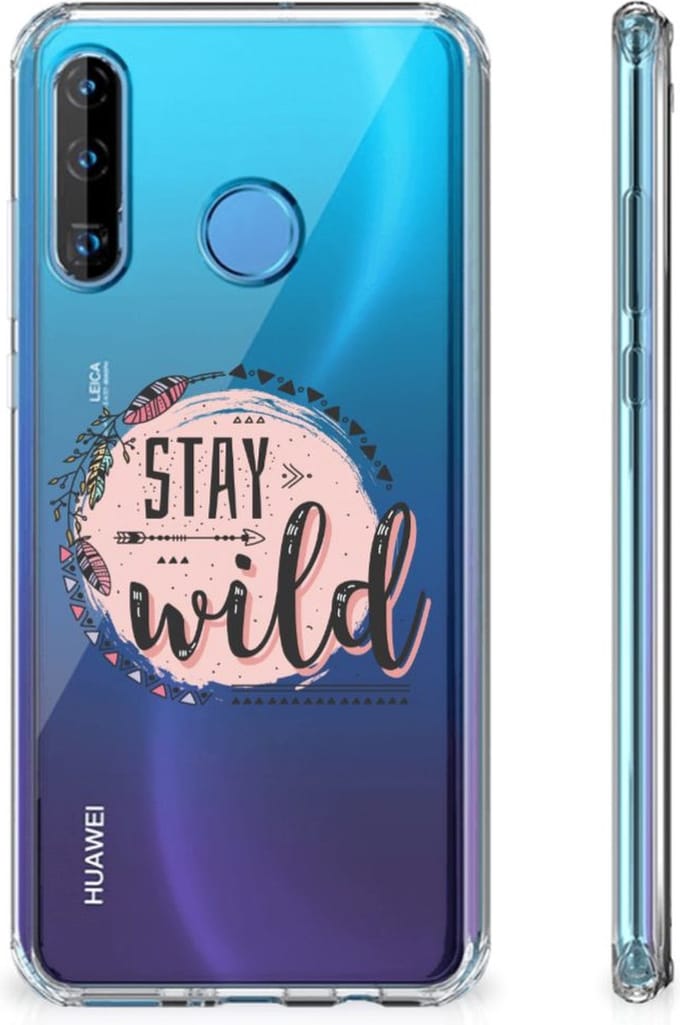 Huawei P30 Lite Stevig Bumper Hoesje Boho Stay Wild