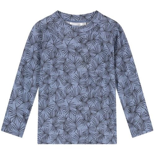 Prénatal UV zwemshirt bladeren Dark Milky Blue 110/116 heren