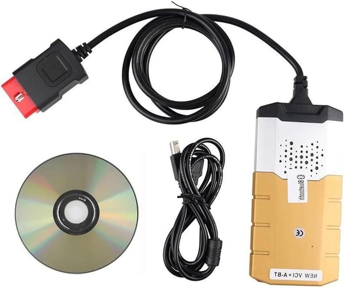 Auto Diagnose Apparaat - Foutcode Lezer - Auto Onderhoud - Intelligente Voertuigherkenning - Palmformaat - Geel