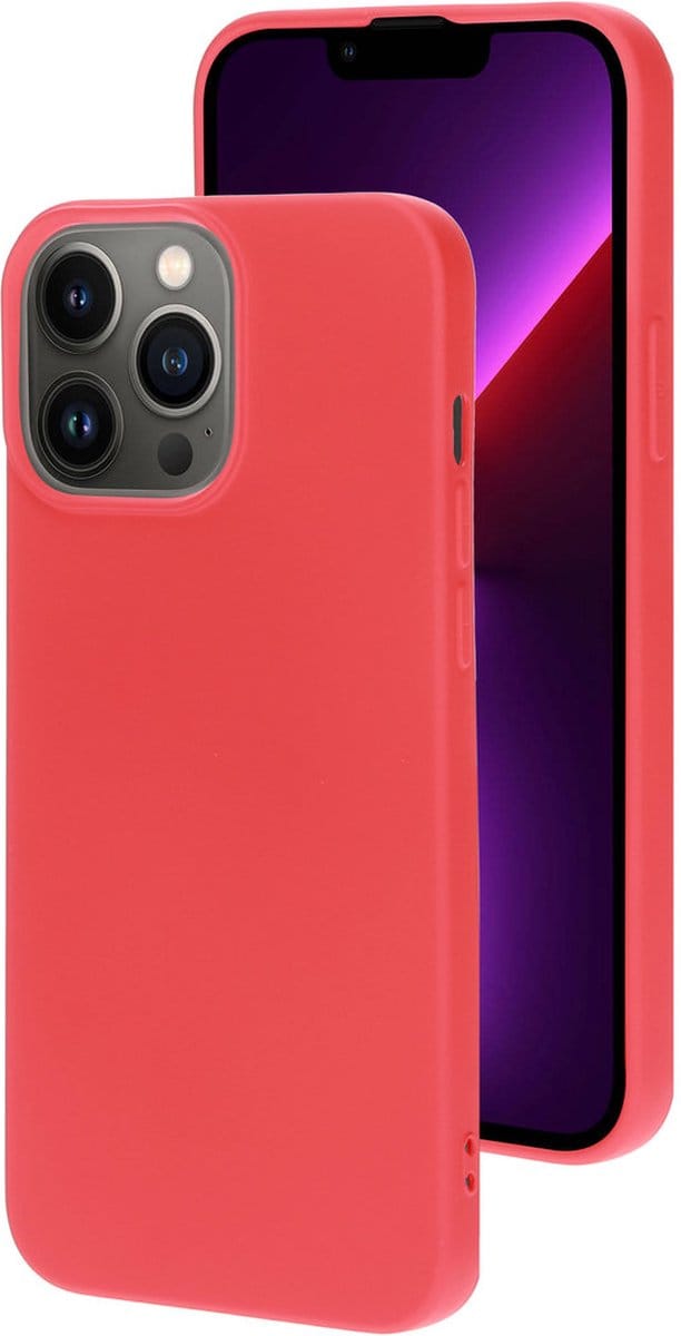 Mobiparts hoesje geschikt voor de Apple iPhone 13 Pro Max - Siliconen - Rood