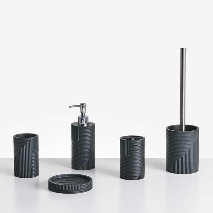 SEPAHUA - Badkameraccessoireset - Zwart - Polyresin