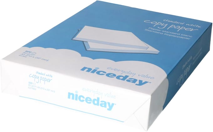 Niceday A4 kopieer papier - Wit - 500 vellen - 80 grams - Universeel