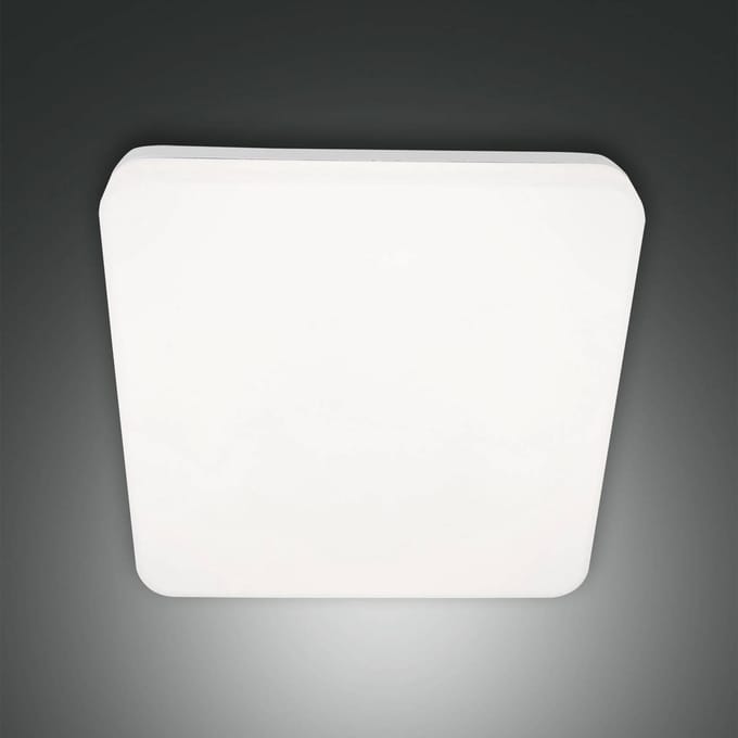 Fabas Luce Folk LED buiten plafondlamp, 28 cm x 28 cm, wit, IP65