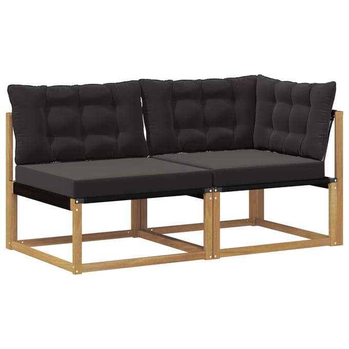 vidaXL - Buiten - bank - set - Massief - Acacia - Hout - Wit