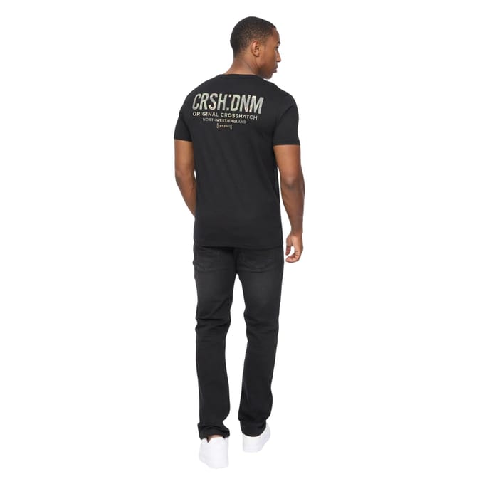 Crosshatch Heren Campbox T-Shirt (Zwart)