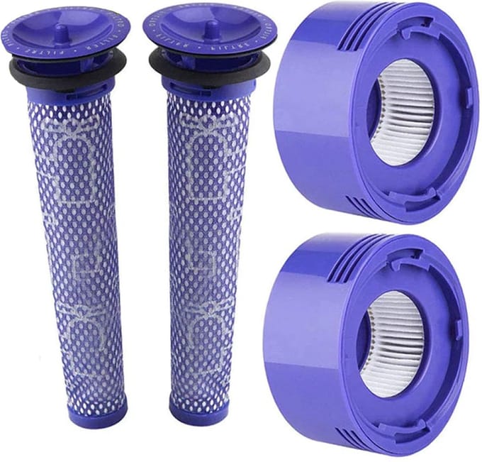XL Set HEPA Pre- & Post Filter geschikt voor Dyson V7, V8 96747801 Accessoires Vervanging DC58, DC59, DC61, DC74