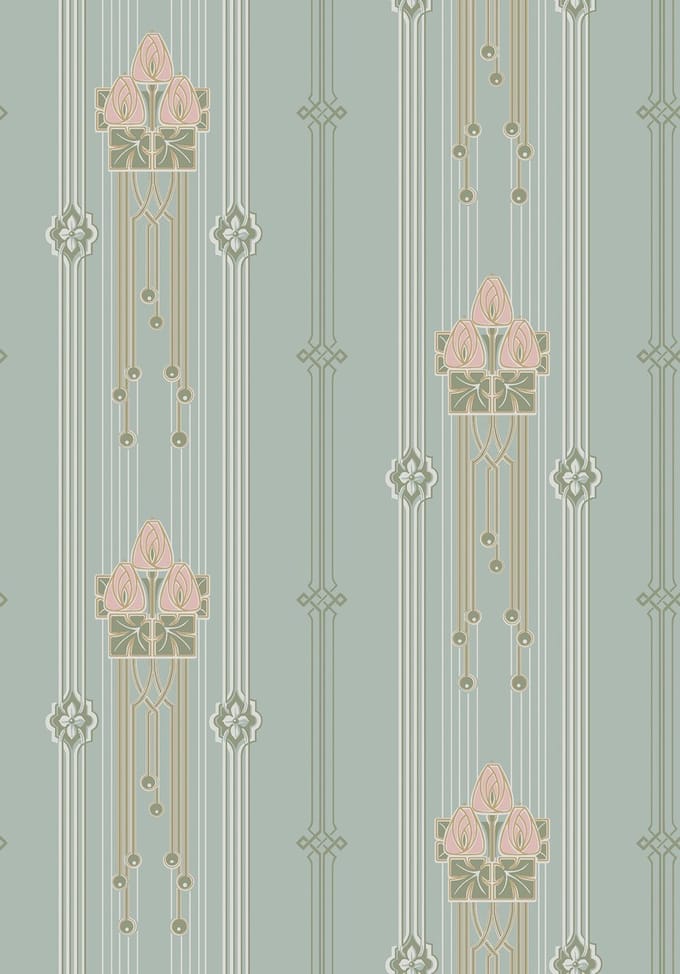 Boråstapeter Vliesbehang 4170 - Alla Tiders Hus - Bloemen Blauw - 53cm x 10.05m
