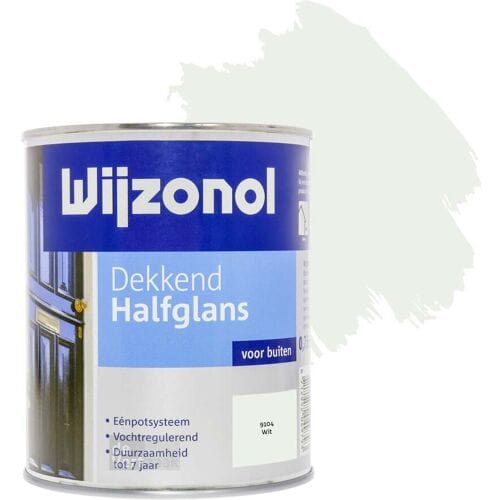 Wijzonol Dekkend Halfglans - 0,75l - 9104 - Wit
