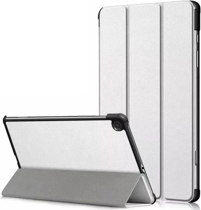 Hoes Geschikt voor Samsung Galaxy Tab A 10.1 2019 (T510)hoes Wit - Smart Tri-Fold Bookcase