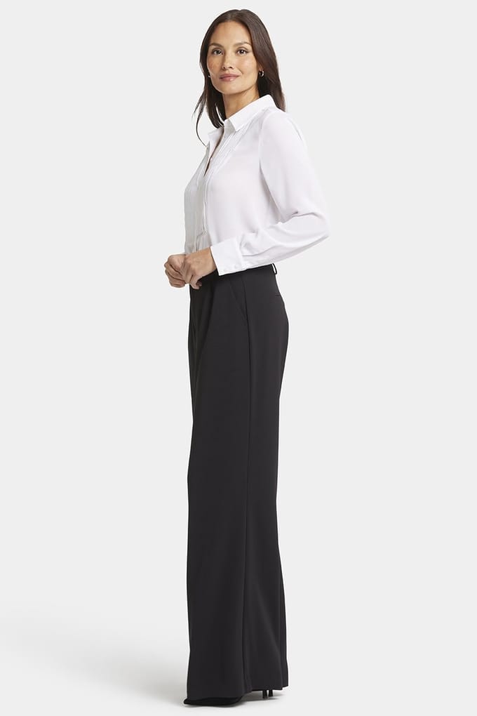 Brede Pantalon Zwart | Zwart