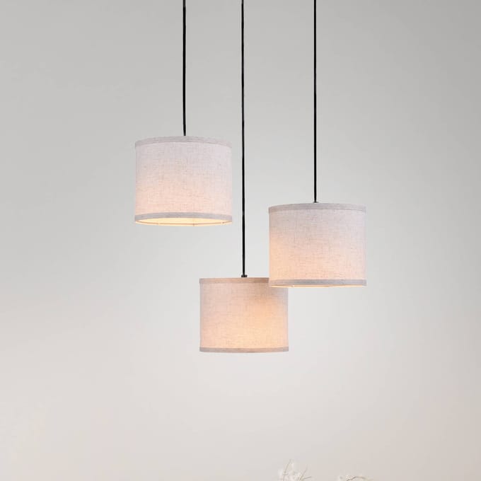 JUST LIGHT. GmbH Bark hanglamp, 3-lamps, rondel