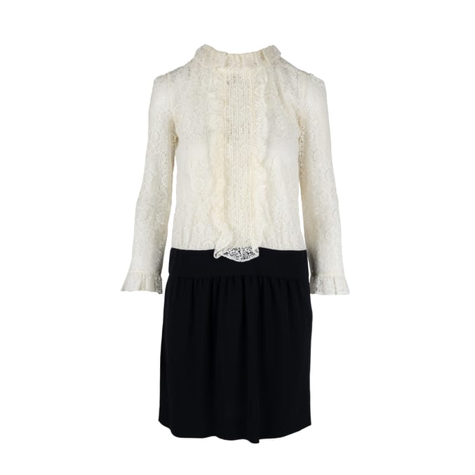 Moschino midi-jurk met kanten contrast - jaren 2010